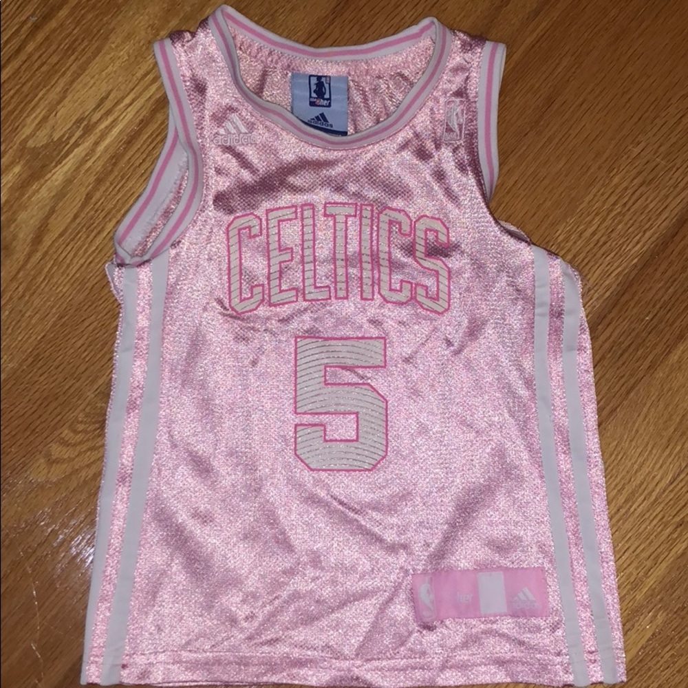 Baby girl pink Celtics jersey
